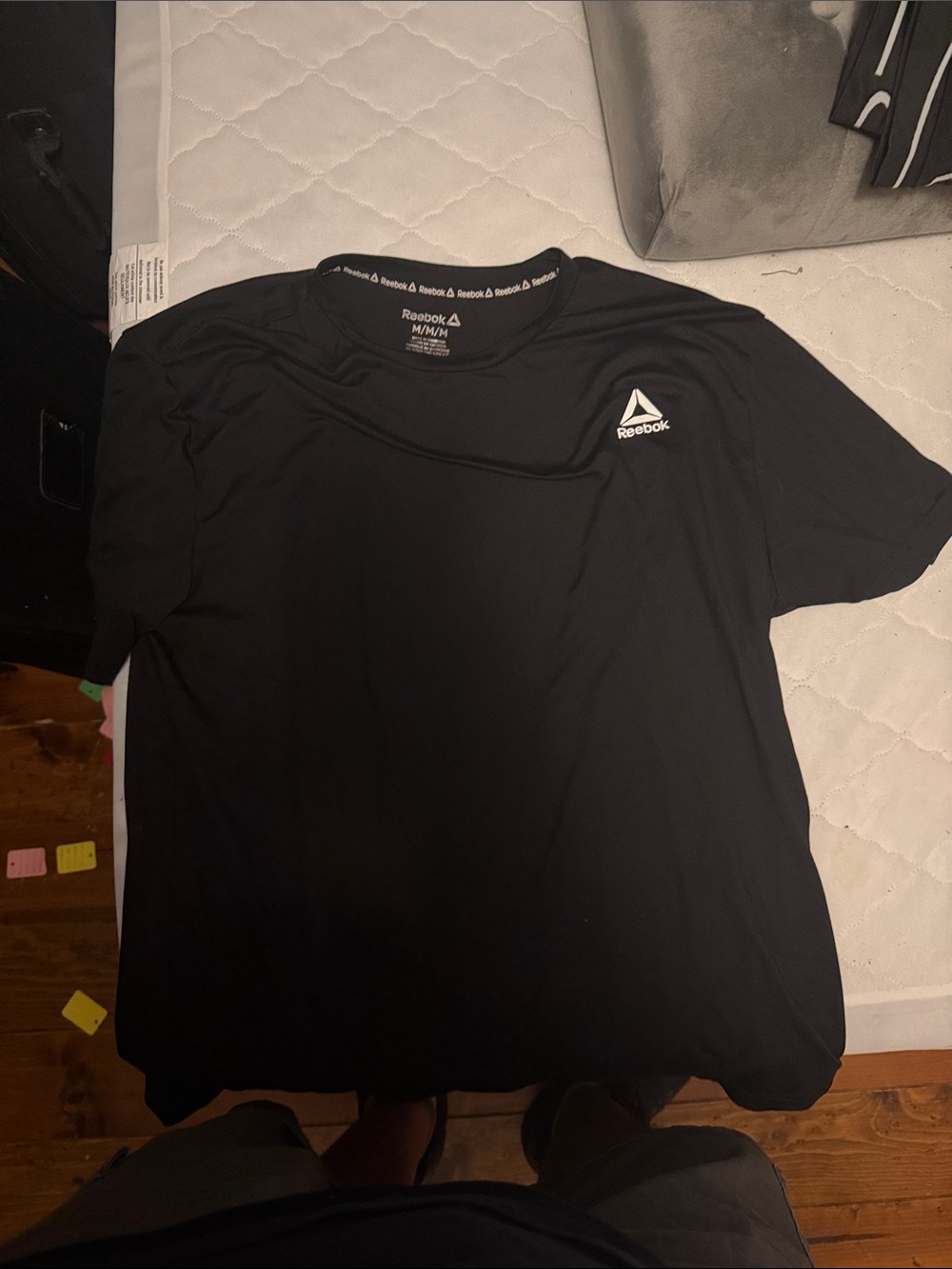 Reebok Black Short-Sleeve Athletic Tee